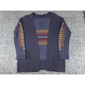 Pendleton Cardigan Women Petite S Blue Excellent Southwestern Cotton 11500